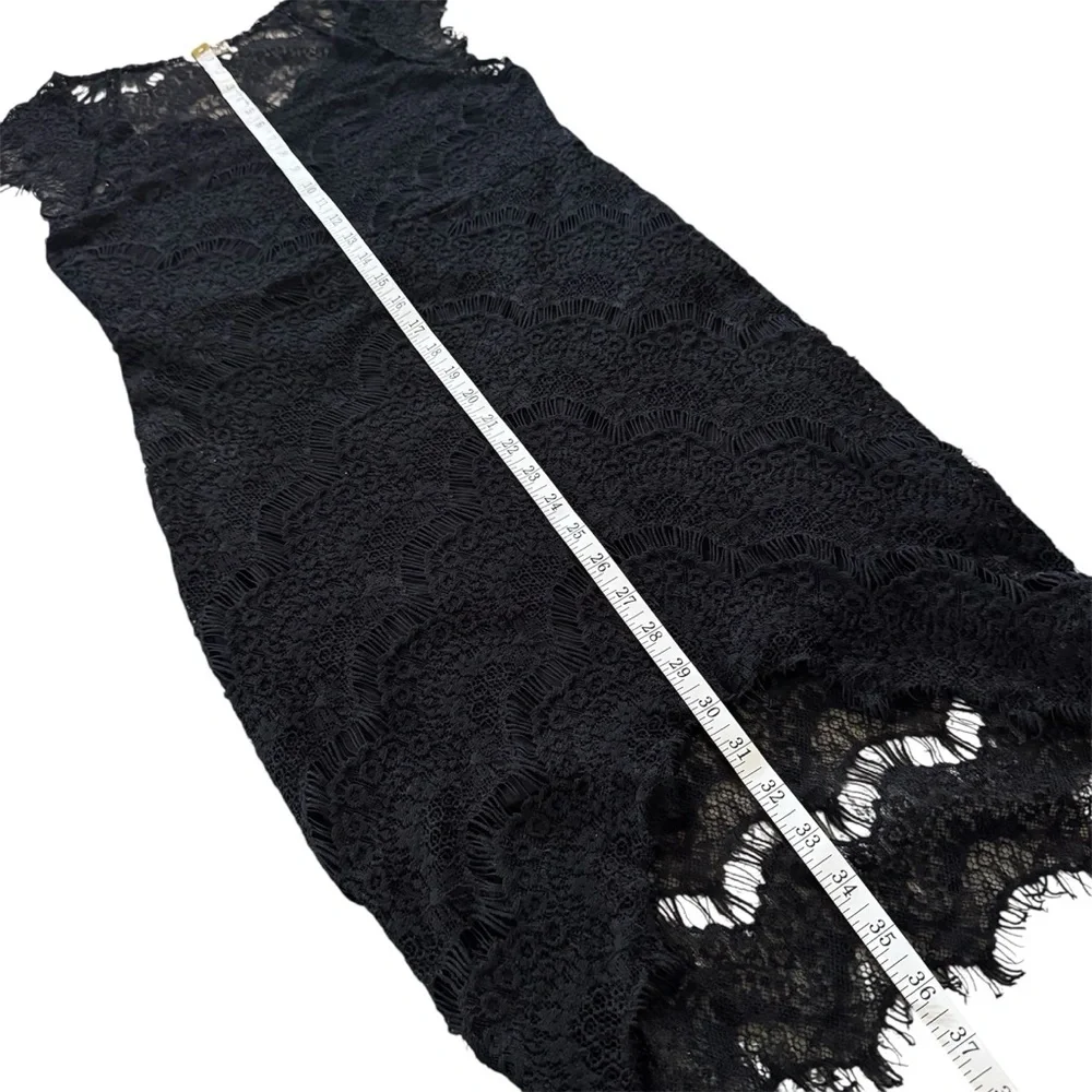 Intimately Free People Peekaboo Lace Hi-Low Dress | Black | S - Picture 11 of 13